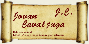 Jovan Čavaljuga vizit kartica